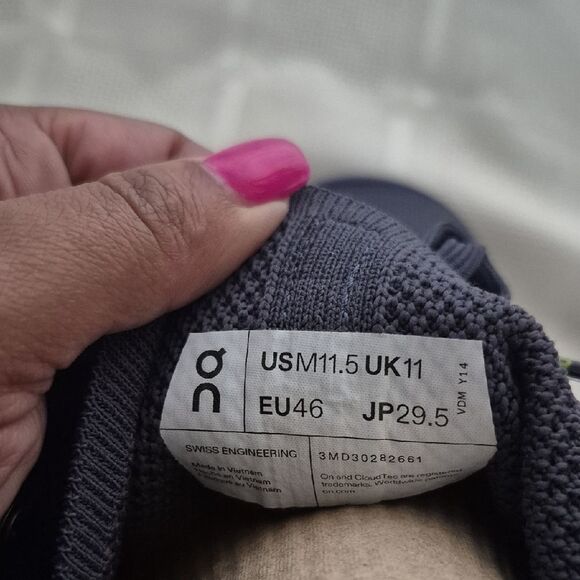 On Running Men's Dark Purple and Lime Athletic Shoes - Picture 5 of 16